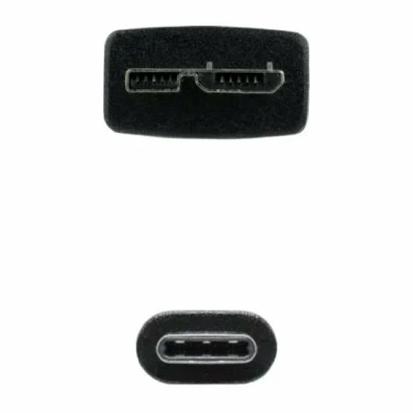 Cable USB 3.0 Tipo-C Nanocable 10.01.1201-BK/ USB Tipo-C Macho - MicroUSB Macho/ 1m/ Negro - Imagen 3