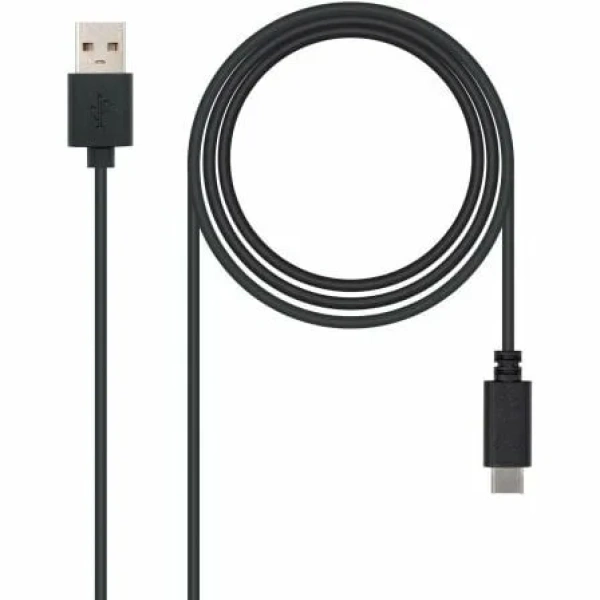 Cable USB 2.0 Tipo-C Nanocable 10.01.2100/ USB Tipo-C Macho - USB Macho/ 50cm/ Negro - Imagen 2