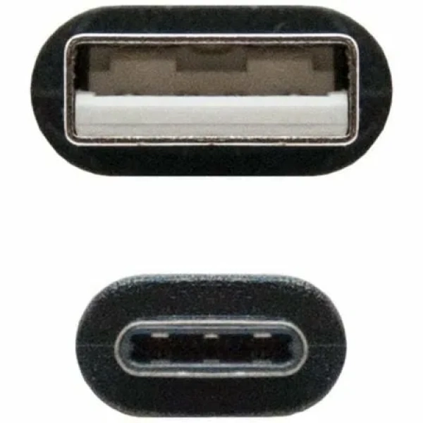 Cable USB 2.0 Tipo-C Nanocable 10.01.2100/ USB Tipo-C Macho - USB Macho/ 50cm/ Negro - Imagen 3