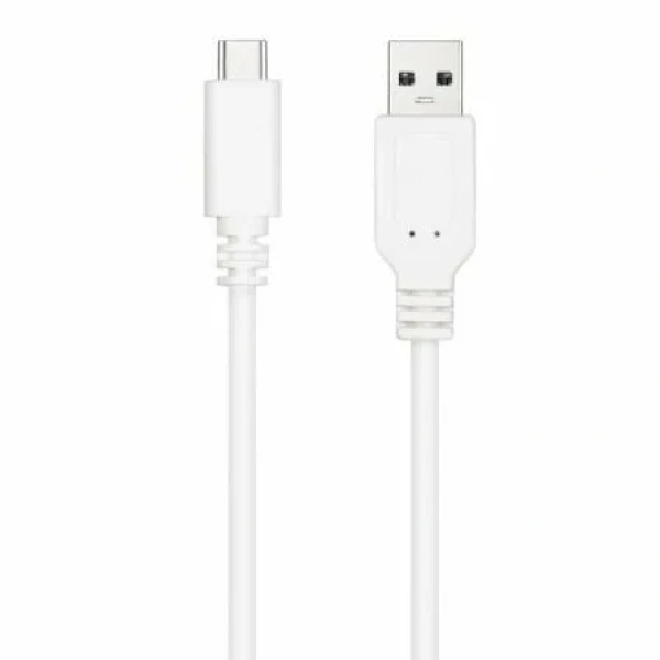 Cable USB 2.0 Nanocable 10.01.2102-W/ USB Tipo-C Macho - USB Macho/ 2m/ Blanco - Imagen 2