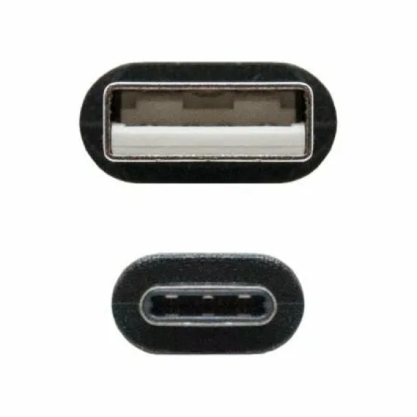 Cable USB 2.0 Nanocable 10.01.2103/ USB Macho - USB Tipo-C Macho/ 3m/ Negro - Imagen 3
