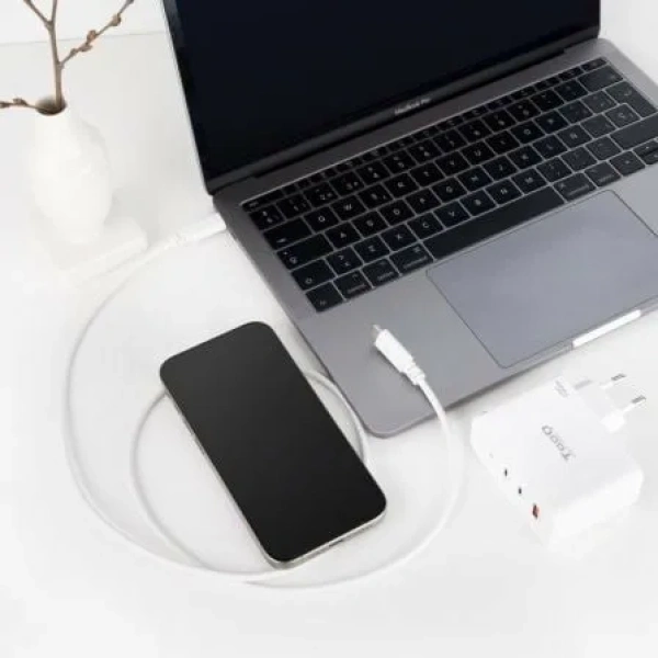 Cable USB 2.0 Tipo-C Nanocable 10.01.2301-W/ USB Tipo-C Macho - USB Tipo-C Macho/ 480Mbps/ 1m/ Blanco - Imagen 3