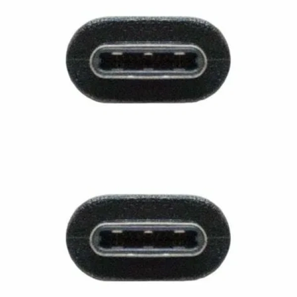 Cable USB 2.0 Tipo-C Nanocable 10.01.2301/ USB Tipo-C Macho - USB Tipo-C Macho/ 1m/ Negro - Imagen 2