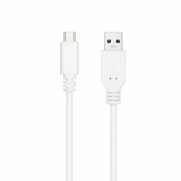 Cable USB 3.1 Nanocable 10.01.4002-W/ USB Tipo-C Macho - USB Macho/ 2m/ Blanco
