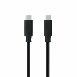 Cable USB 3.1 Tipo-C Nanocable 10.01.4100/ USB Tipo-C Macho - USB Tipo-C Macho/ Hasta 100W/ 50cm/ Negro
