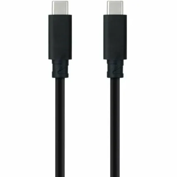 Cable USB 3.2 Tipo-C Nanocable 10.01.4103/ USB Tipo-C Macho - USB Tipo-C Macho/ Hasta 100W/ 20Gbps/ 3m/ Negro - Imagen 2