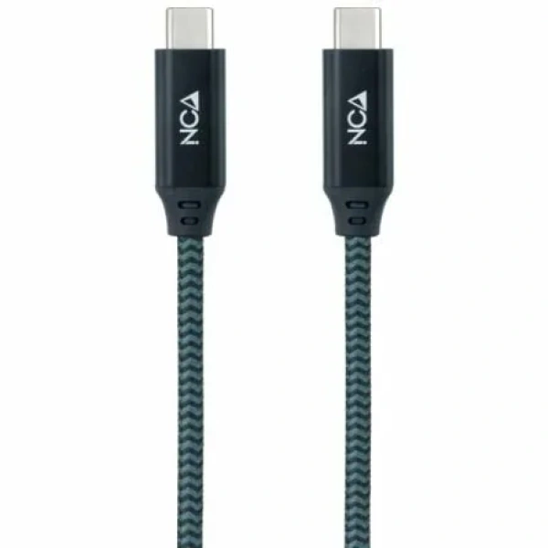Cable USB 3.2 Nanocable 10.01.4300-COMB/ USB Tipo-C Macho - USB Tipo-C Macho/ Hasta 100W/ 50cm/ Gris y Negro - Imagen 2