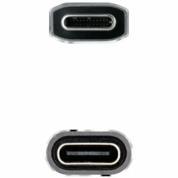 Cable Alargador USB Tipo-C 3.2 Nanocable 10.01.4501-COMB/ USB Tipo-C Macho - USB Tipo-C Hembra/ 1m/ Negro - Imagen 3