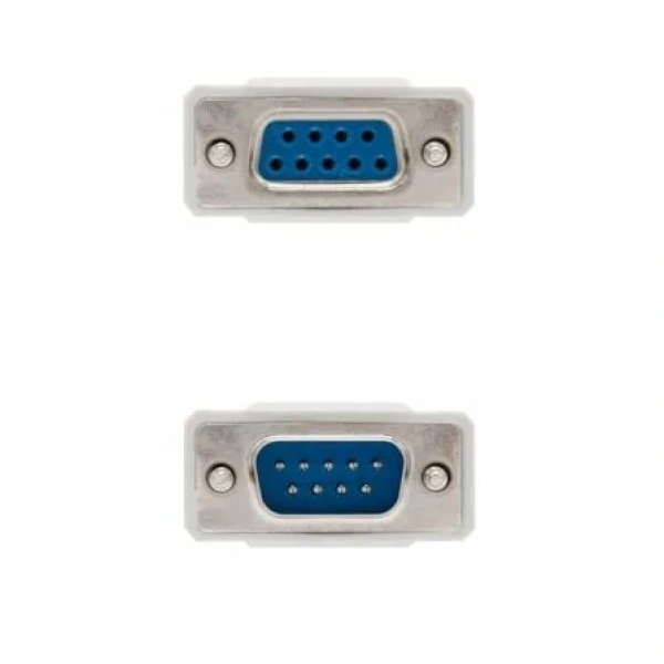 Cable Serie NULL Modem Nanocable 10.14.0502/ DB9 Macho - DB9 Hembra/ 1.8m/ Beige - Imagen 2