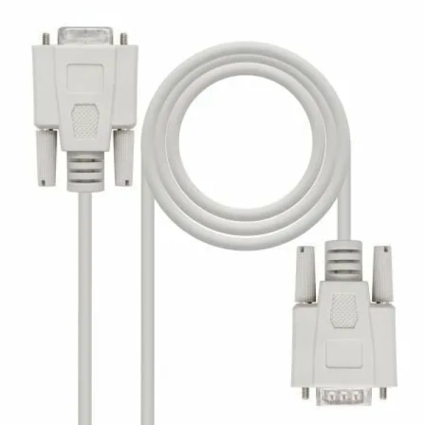 Cable Serie NULL Modem Nanocable 10.14.0502/ DB9 Macho - DB9 Hembra/ 1.8m/ Beige - Imagen 3