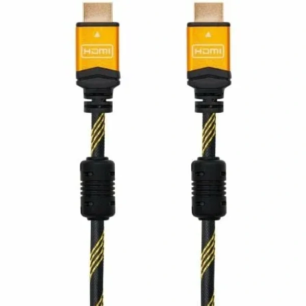 Cable HDMI 2.0 4K Nanocable 10.15.1602/ HDMI Macho - HDMI Macho/ 1.5m/ Negro/ Naranja - Imagen 2