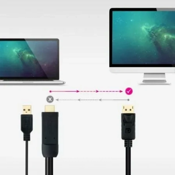 Cable Conversor Nanocable 10.15.4352/ HDMI Macho - DisplayPort Macho/ 1.8m/ Negro - Imagen 3