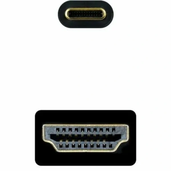 Cable Conversor Nanocable 10.15.5105/ USB Tipo-C Macho - HDMI Macho/ 5m/ Negro - Imagen 3
