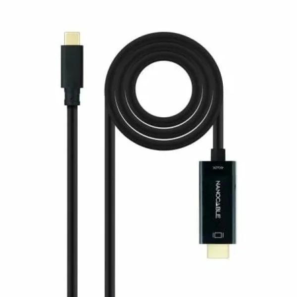Cable Conversor Nanocable 10.15.5132/ USB Tipo-C Macho - HDMI Macho/ 1.8m/ Negro - Imagen 2