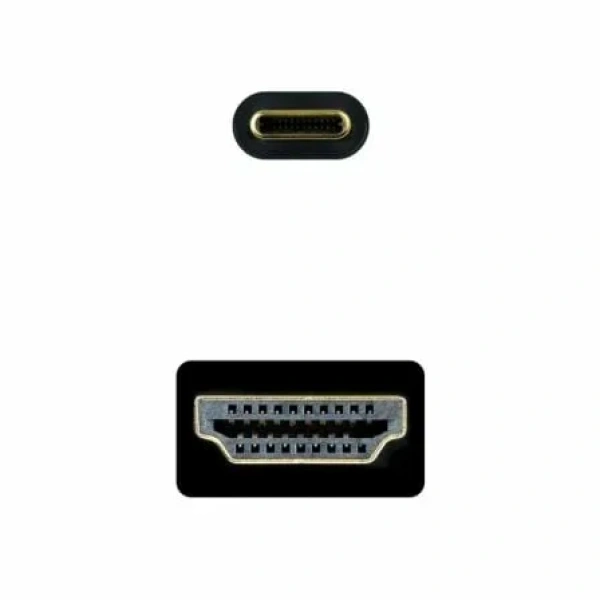 Cable Conversor Nanocable 10.15.5132/ USB Tipo-C Macho - HDMI Macho/ 1.8m/ Negro - Imagen 3