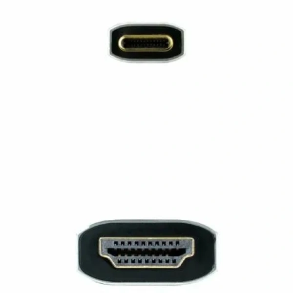 Cable Conversor Nanocable 10.15.5162/ USB Tipo-C Macho - HDMI Macho/ 1.8m/ Negro - Imagen 3