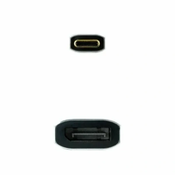 Cable Conversor Nanocable 10.16.4104-G/ USB Tipo-C Macho - DisplayPort Hembra/ 15cm/ Gris - Imagen 2