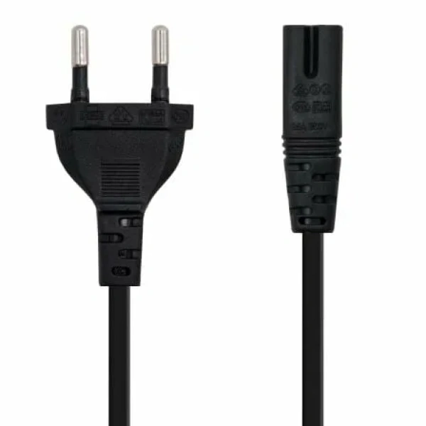 Cable Alimentación Forma 8 Nanocable 10.22.0402/ CEE7/16 Macho - C7 Hembra/ 1.5m/ Negro - Imagen 2