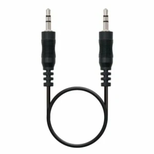 Cable Estéreo Nanocable 10.24.0100/ Jack 3.5 Macho - Jack 3.5 Macho/ 30cm/ Negro