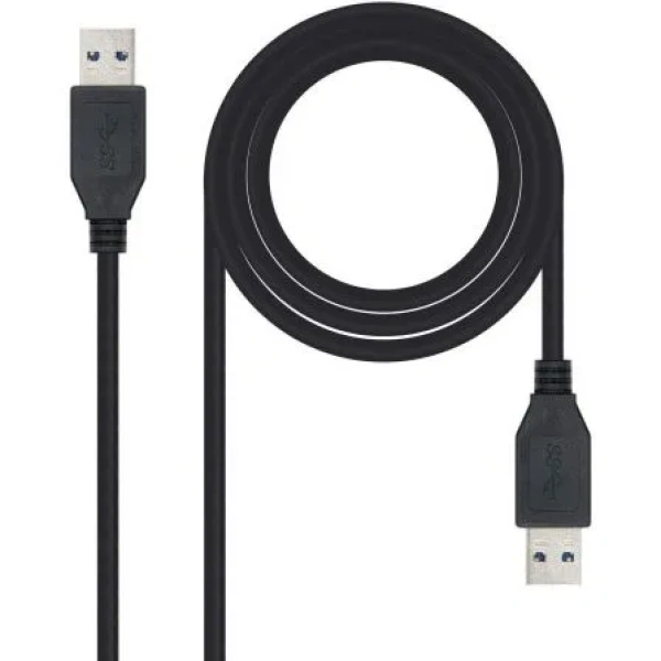Cable USB 3.0 Nanocable 10.01.1002-BK/ USB Macho - USB Macho/ 2m/ Negro - Imagen 2