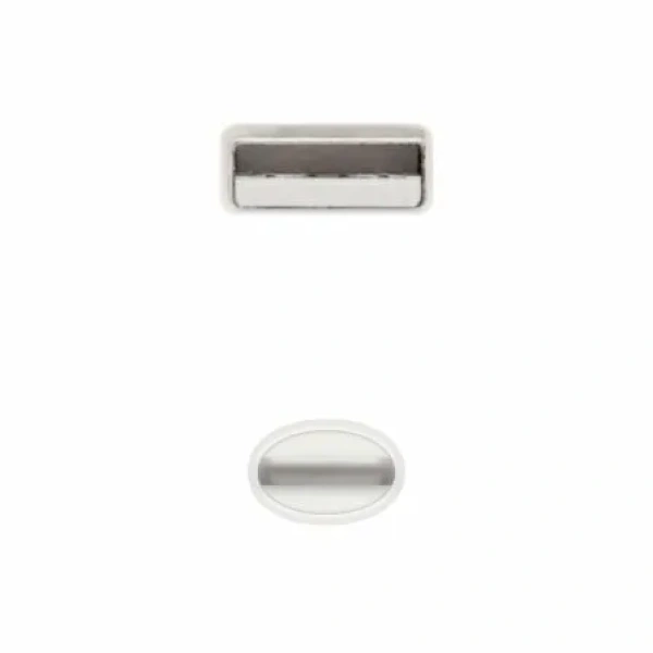 Cable USB 2.0 Lightning Nanocable 10.10.0400/ USB Macho - Lightning Macho/ 50 cm/ Blanco - Imagen 3
