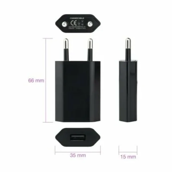 Cargador de Pared Nanocable 10.10.2002/ 1xUSB/ 5W - Imagen 3