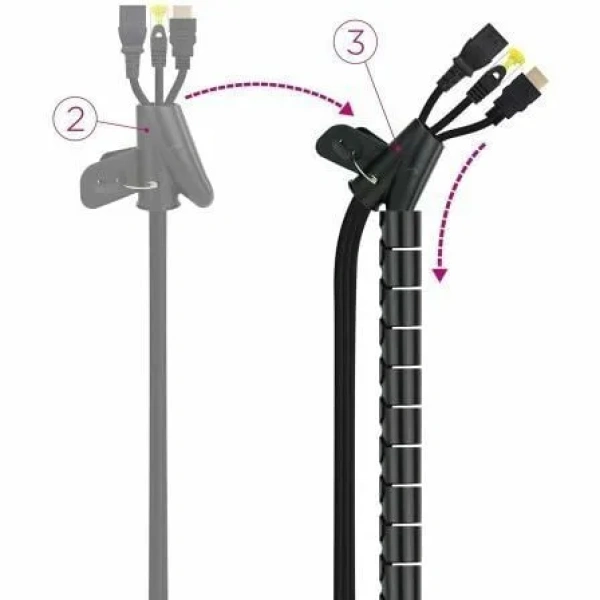 Organizador de Cables en Espiral Nanocable 10.36.0001-BK/ 1m - Imagen 3