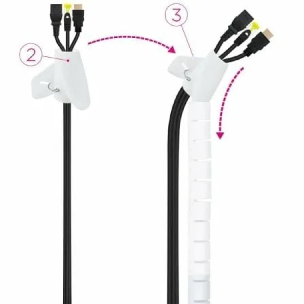 Organizador de Cables en Espiral Nanocable 10.36.0001-W/ 1m - Imagen 3