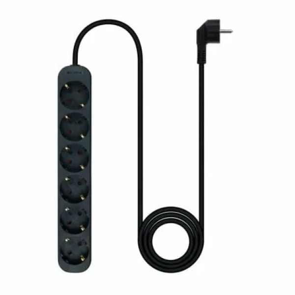 Regleta Nanocable 10.37.0006-NS-BK/ 6 Tomas de Corriente/ Cable 1.4m/ Negra - Imagen 2