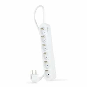 Regleta Nanocable 10.37.0006-NS/ 6 Tomas de Corriente/ Cable 1.4m/ Blanca