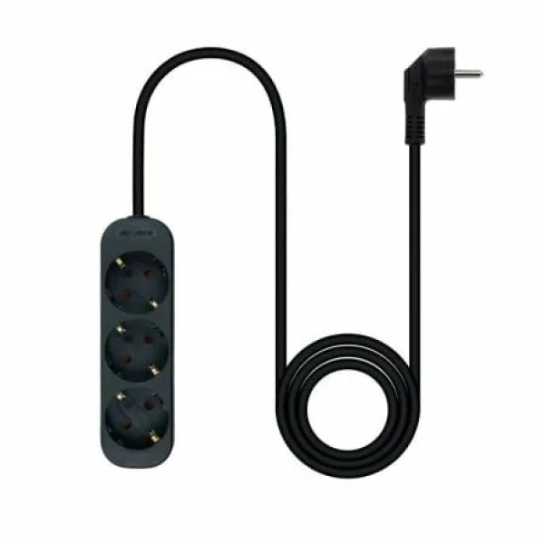 Regleta Nanocable 10.38.0003-NS-BK/ 3 Tomas de Corriente/ Cable 1.4m/ Negra - Imagen 2