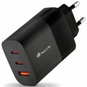 Cargador de Pared GaN NGS Bud 65W/ 2xUSB Tipo-C/ 1xUSB/ 65W