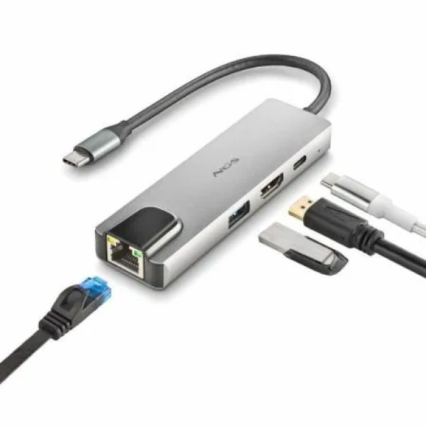 Docking USB Tipo-C NGS WonderDock Supra/ 1xUSB/ 1xUSB Tipo-C DP/ 1xHDMI/ 1xRJ45 - Imagen 2