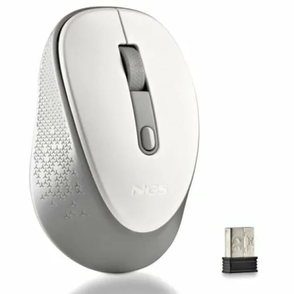 Ratón Inalámbrico NGS Dew White/ Hasta 1600 DPI/ Blanco - Imagen 2