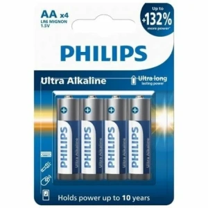 Pack de 4 Pilas AA Philips LR6E4B/10/ 1.5V/ Alcalina