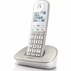 Teléfono Inalámbrico Philips XL4901S/23/ Plata y Blanco