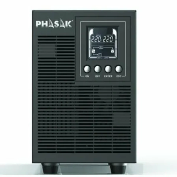 SAI Online Phasak 2000 VA Online LCD/ 2000VA-1800W/ 4 Salidas/ Formato Torre - Imagen 2