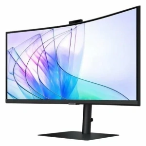 Monitor Profesional Ultraparonámico Curvo Samsung ViewFinity S6 S34C652VAU 34"/ UWQHD/ Webcam/ Multimedia/ Regulable en Altura/ Negro