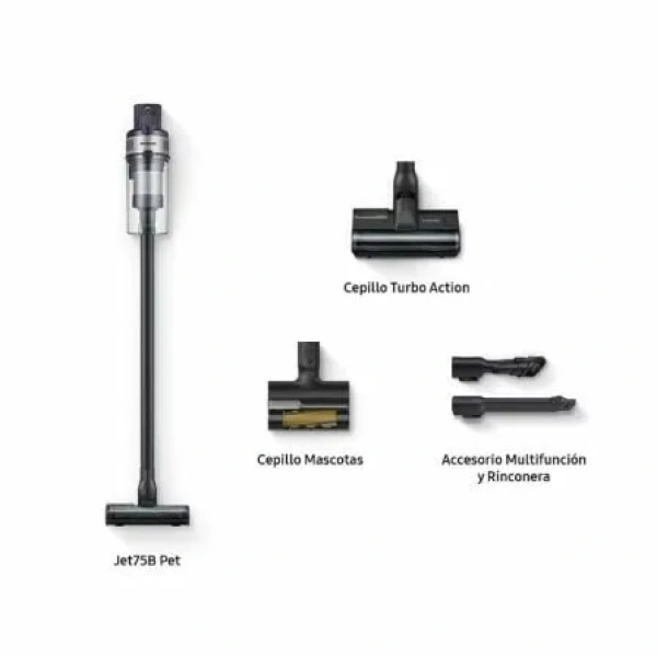 Aspirador Escoba con batería Samsung Jet 75B Pet/ 21.6V/ Autonomía 210 Min - Imagen 2
