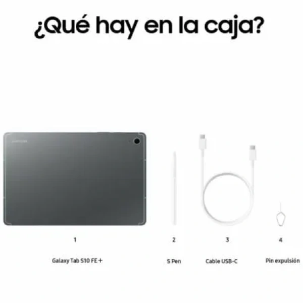 Tablet Samsung Galaxy Tab S10+ FE 13.1"/ 12GB/ 256GB/ Octacore/ Gris - Imagen 3