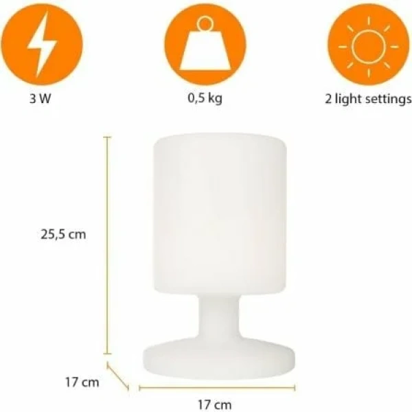 Lámpara de Mesa Smartwares 5000.472/ 4.7W/ Blanca - Imagen 3