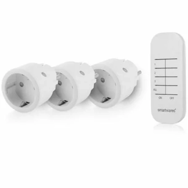 Set de Enchufes Inalámbricos Smartwares SH4-99578/ Blancos
