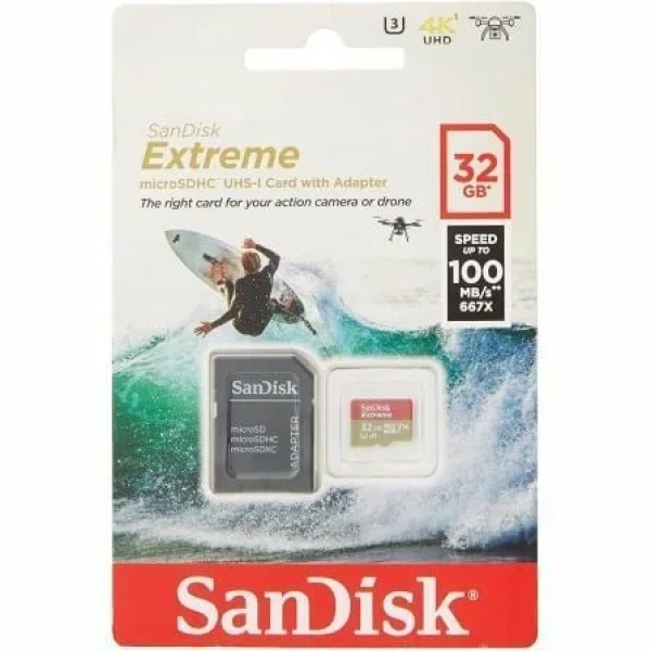 Tarjeta de Memoria SanDisk Extreme 32GB microSD HC UHS-I con Adaptador/ Clase 10/ 100MBs - Imagen 3