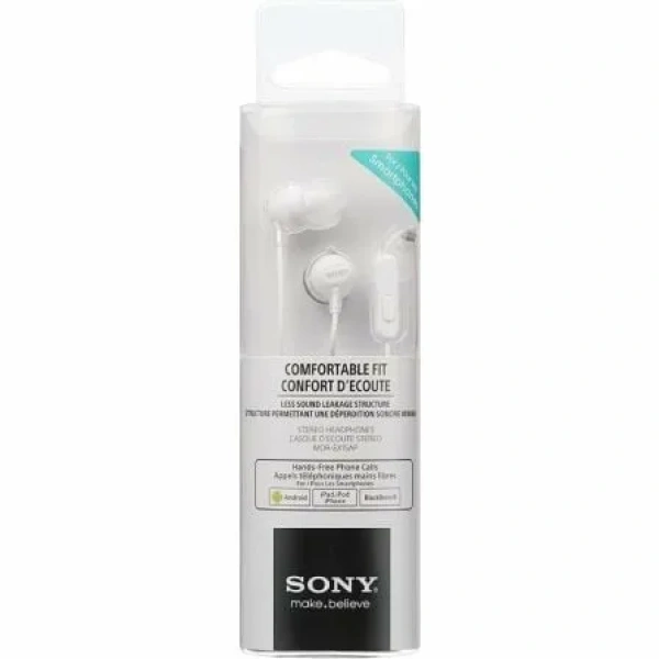 Auriculares Intrauditivos Sony MDR-EX15AP/ con Micrófono/ Jack 3.5/ Blancos - Imagen 3