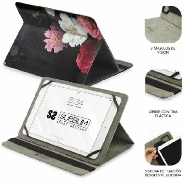 Funda Subblim Trendy Case Rosas para Tablet de 11"/ Negra - Imagen 3
