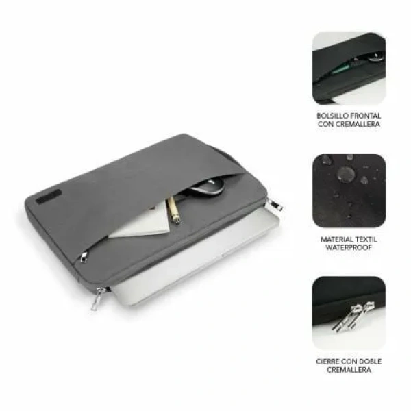 Funda Subblim Urban Laptop Sleeve para Portátiles hasta 14"/ Gris - Imagen 2