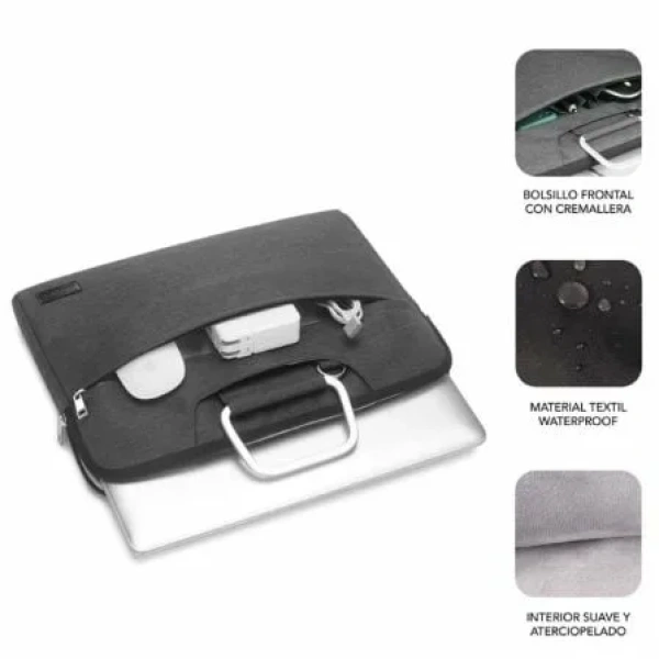 Maletín Subblim Business para Portátiles 13.3-14"/ Gris - Imagen 2