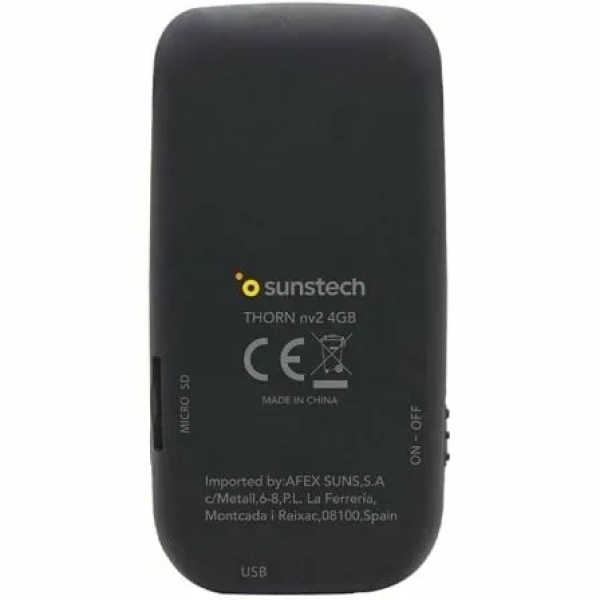 Reproductor MP4 Sunstech Thorn/ 4GB/ Pantalla 1.8"/ Radio FM/ Negro - Imagen 2