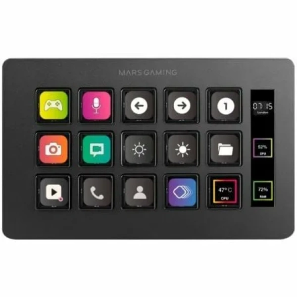 Stream Deck Slim Mars Gaming MSD-ONE/ 15 Teclas LCD/ Negro - Imagen 2