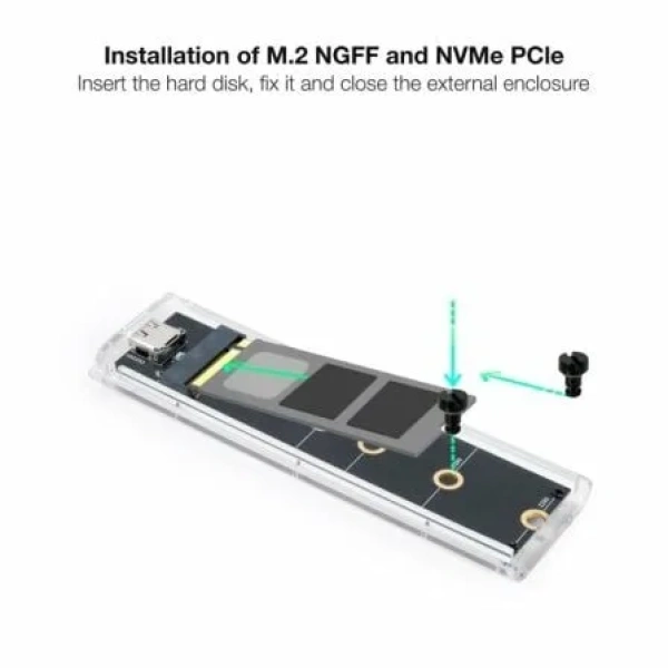 Caja Externa para Disco SSD M.2 NVMe TooQ TQE-2200/ USB 3.2/ Sin tornillos - Imagen 3